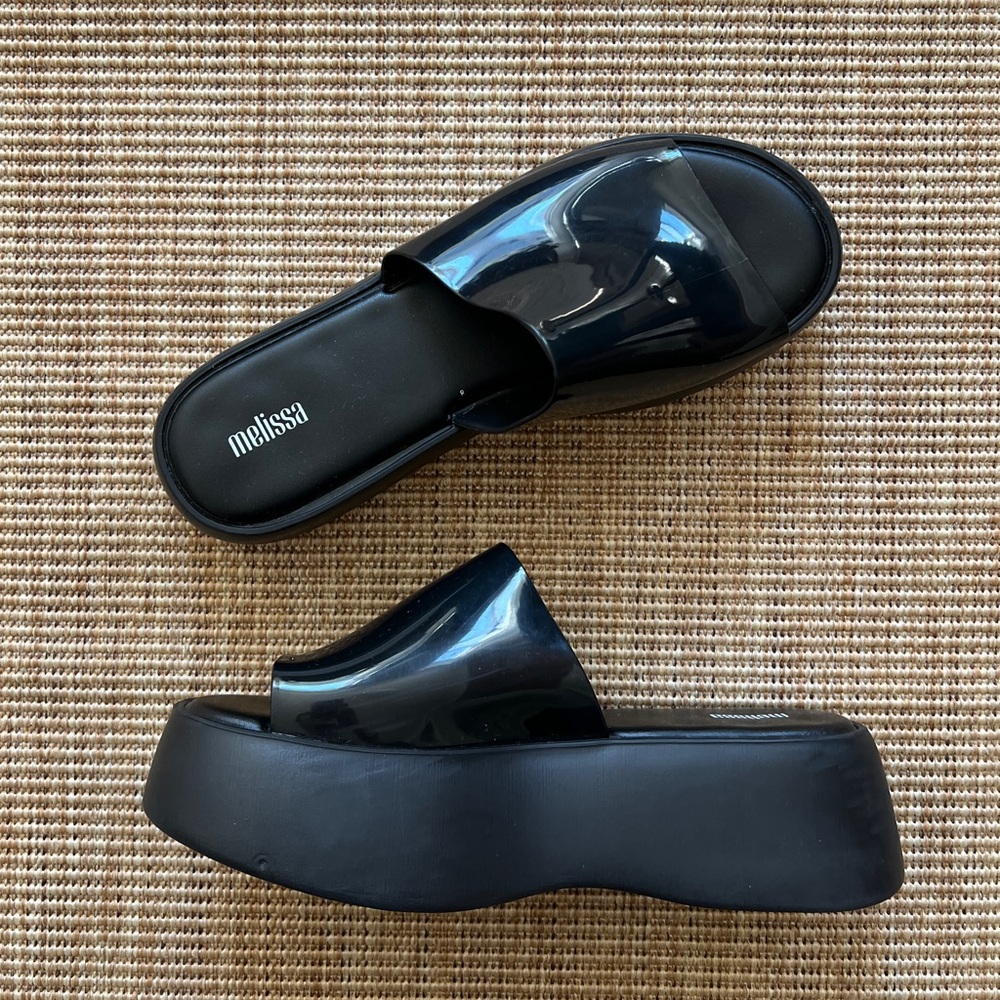 Melissa Classic jelly platform sandals in black